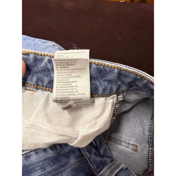 American Eagle 360 Next Level Stretch Skinny Jeans Womens 6 Short Blue Denim - Picture 4 of 5